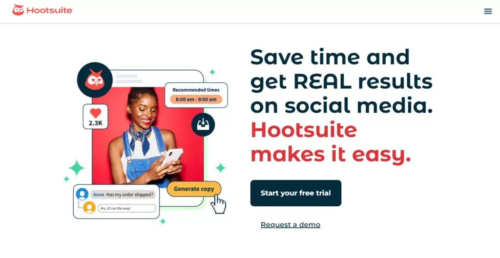 Hootsuite screen shot